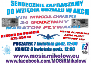 VIII Mikołowski 24 godzinny maraton pływacki VIII Mikołowski 24 godzinny maraton pływacki