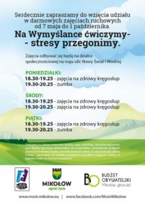 Na Wymyślance ćwiczymy- stresy przegonimy Na Wymyślance ćwiczymy- stresy przegonimy
