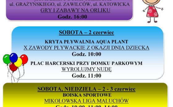 Dzień dziecka 2018 z MOSiR Mikołów Dzień dziecka 2018 z MOSiR Mikołów