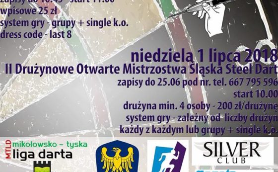 III Indywidualne i Drużynowe Otwarte Mistrzostwa Śląska w Steel Dart III Indywidualne i Drużynowe Otwarte Mistrzostwa Śląska w Steel Dart