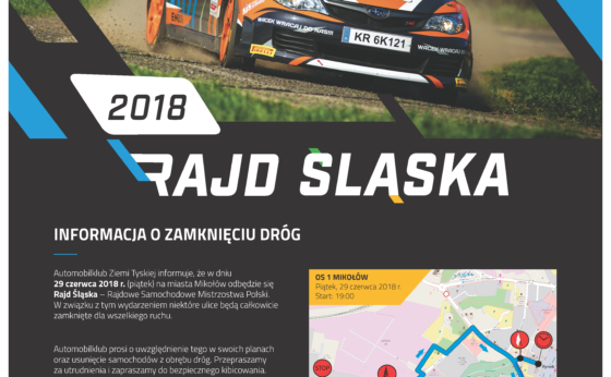 Rajd Śląska – zmiana organizacji ruchu! Rajd Śląska – zmiana organizacji ruchu!