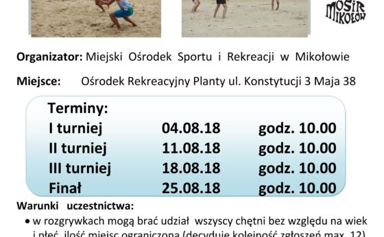 XI Grand Prix Mikołowa w siatkówce plażowej XI Grand Prix Mikołowa w siatkówce plażowej