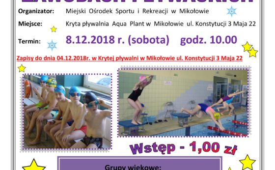 XI Mikołajkowe Zawody Pływackie XI Mikołajkowe Zawody Pływackie