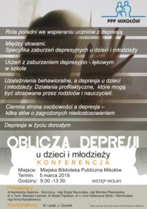 Oblicza depresji u dzieci i młodzieży – konferencja Oblicza depresji u dzieci i młodzieży – konferencja