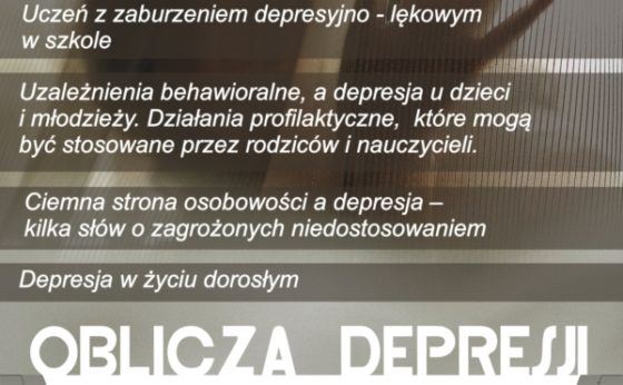 Oblicza depresji u dzieci i młodzieży – konferencja Oblicza depresji u dzieci i młodzieży – konferencja
