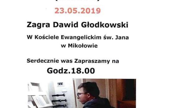 Koncert organowy Dawida Głodkowskiego Koncert organowy Dawida Głodkowskiego