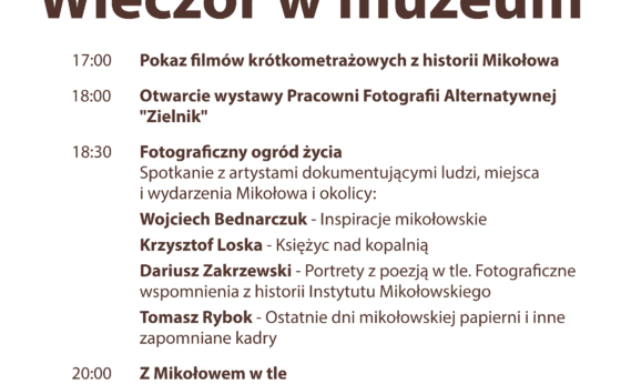 Wieczór w Muzeum: Fotograficzny Ogród Życia Wieczór w Muzeum: Fotograficzny Ogród Życia