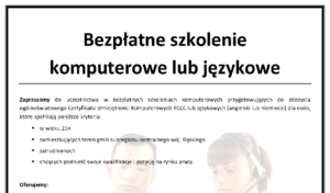 Bezpłatne szkolenia językowe i komputerowe dla mieszkańców Mikołowa Bezpłatne szkolenia językowe i komputerowe dla mieszkańców Mikołowa
