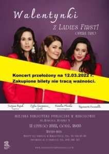 Koncert na Dzień Kobiet. Ladies First ? opera trio Koncert na Dzień Kobiet. Ladies First ? opera trio