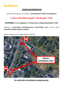 Zamknięcie wyjazdu ul. Wrzosowej Zamknięcie wyjazdu ul. Wrzosowej