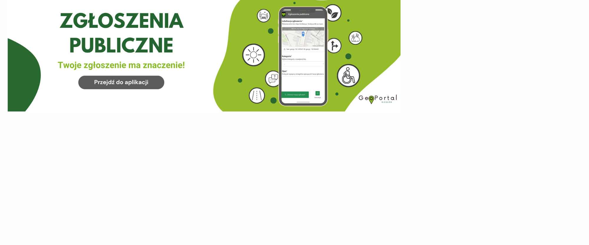 artykuł  ZGŁOSZENIA PUBLICZNE - aplikacja